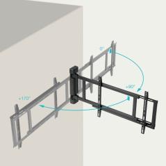 Soporte de Pared Eléctrico Giratorio TooQ LPM4381XL-B para TV de 32-75'/ hasta 50kg