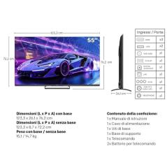 Televisor Metz QLED-MiniLED 55MNE8000Z 55'/ Ultra HD 4K/ Smart TV/ WiFi