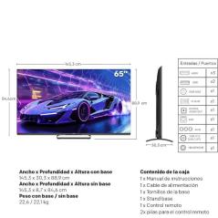Televisor Metz QLED-MiniLED 65MNE8000Z 65'/ Ultra HD 4K/ Smart TV/ WiFi