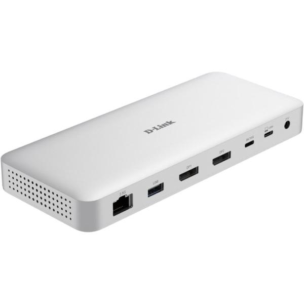 Docking USB Tipo-C 4.0 D-Link DUF-901/E/ 3xUSB/ 3xUSB Tipo-C/ 2xDisplayPort/ 1xRJ45/ 1xUSB Tipo-C PD/ Blanco
