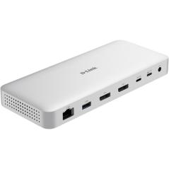 Docking USB Tipo-C 4.0 D-Link DUF-901/E/ 3xUSB/ 3xUSB Tipo-C/ 2xDisplayPort/ 1xRJ45/ 1xUSB Tipo-C PD/ Blanco