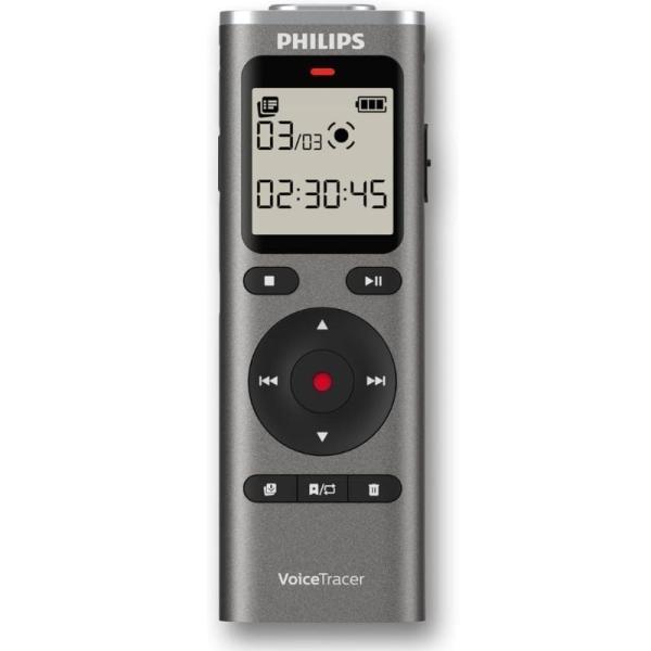 Grabadora de Voz Philips VoiceTracer DVT1170/ 20kHz/ Plata
