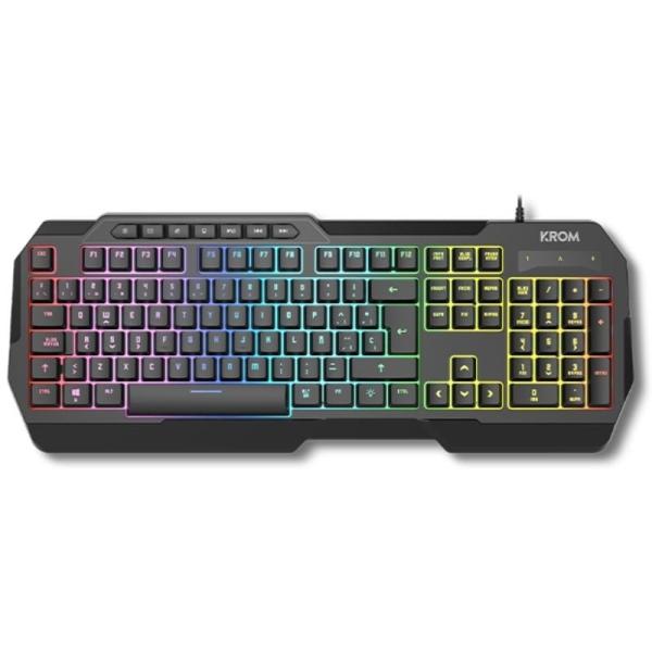 Pack Gaming Krom Kenta/ Teclado RGB + Ratón + Alfombrilla + Auriculares