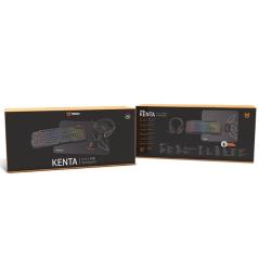 Pack Gaming Krom Kenta/ Teclado RGB + Ratón + Alfombrilla + Auriculares