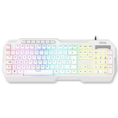 Pack Gaming Krom Kenta/ Teclado RGB + Ratón + Alfombrilla + Auriculares/ Blanco
