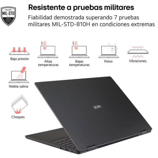 Portátil LG Gram Pro 17Z90TR-E.AD88B Intel Core Ultra 7-255H/ 32GB/ 1TB SSD/ GeForce RTX 5050/ 17'/ Win11