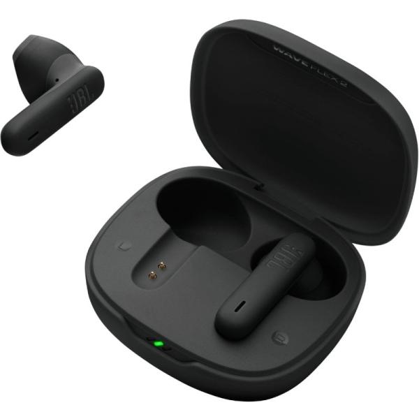 Auriculares Bluetooth JBL Wave Flex con estuche de carga/ Autonomía 10h/ Negros