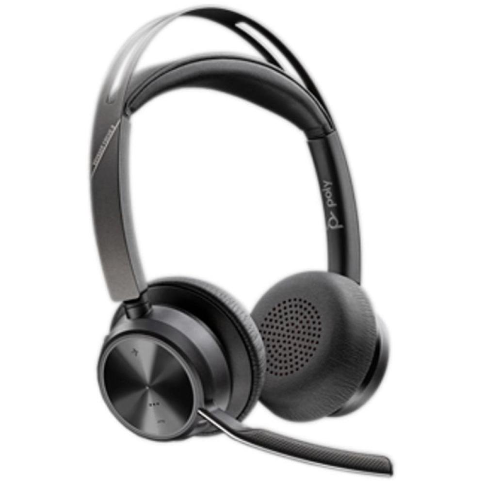 Auriculares Inalámbricos PolyVoyager Focus 2 USB-C-C + Adaptador USB-C/A/ con Micrófono/ Bluetooth/ Negros