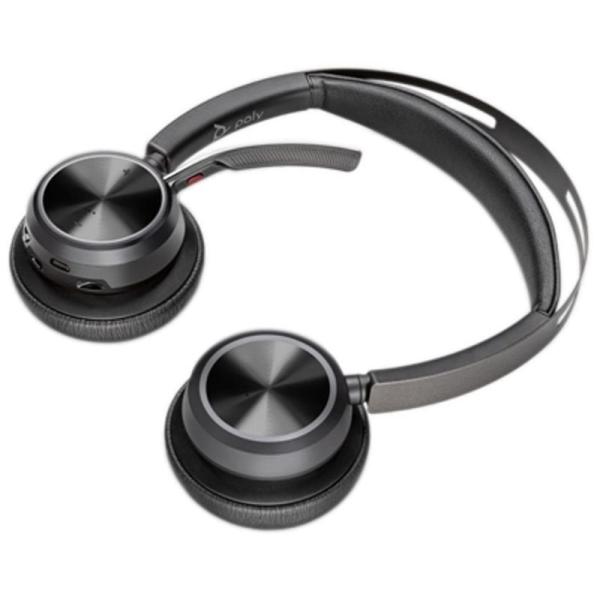 Auriculares Inalámbricos PolyVoyager Focus 2 USB-C-C + Adaptador USB-C/A/ con Micrófono/ Bluetooth/ Negros