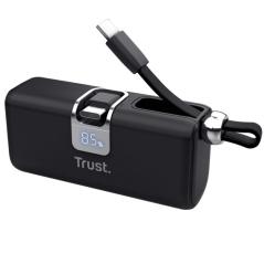 Powerbank 5000mAh Trust Pacto 26104/ 18W/ Negra