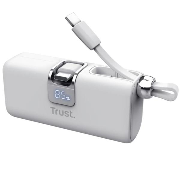 Powerbank 5000mAh Trust Pacto 26105/ 18W/ Blanca