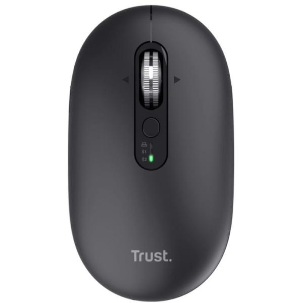 Ratón Inalámbrico Trust Seron 26018/ Batería recargable/ Hasta 3200 DPI/ Negro