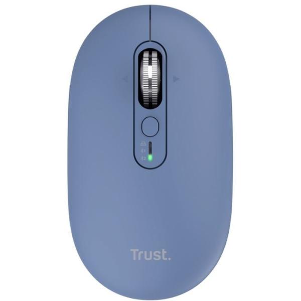Ratón Inalámbrico Trust Seron 26020/ Batería recargable/ Hasta 3200 DPI/ Azul