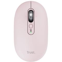 Ratón Inalámbrico Trust Seron 26206/ Batería recargable/ Hasta 3200 DPI/ Rosa