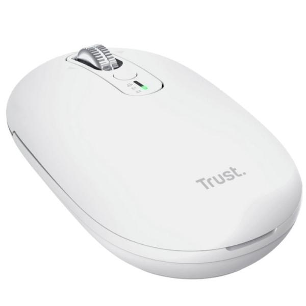 Ratón Inalámbrico Trust Seron 26019/ Batería recargable/ Hasta 3200 DPI/ Blanco