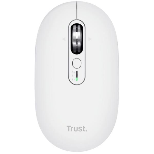 Ratón Inalámbrico Trust Seron 26019/ Batería recargable/ Hasta 3200 DPI/ Blanco