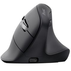 Ratón Vertical Inalámbrico Trust Vyran 26107/ Batería recargable/ Hasta 3200 DPI
