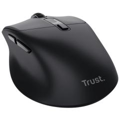 Ratón Ergonómico Inalámbrico Trust Zevo 25991/ Batería recargable/ Hasta 4000 DPI/ Negro