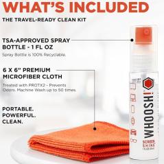 Kit Limpiador de Pantallas Whoosh Kit Go WSH002/ Spray 30ml + Paño Microfibra