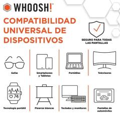 Kit Limpiador de Pantallas Whoosh WSH005/ Spray 500ml + Paño Microfibra