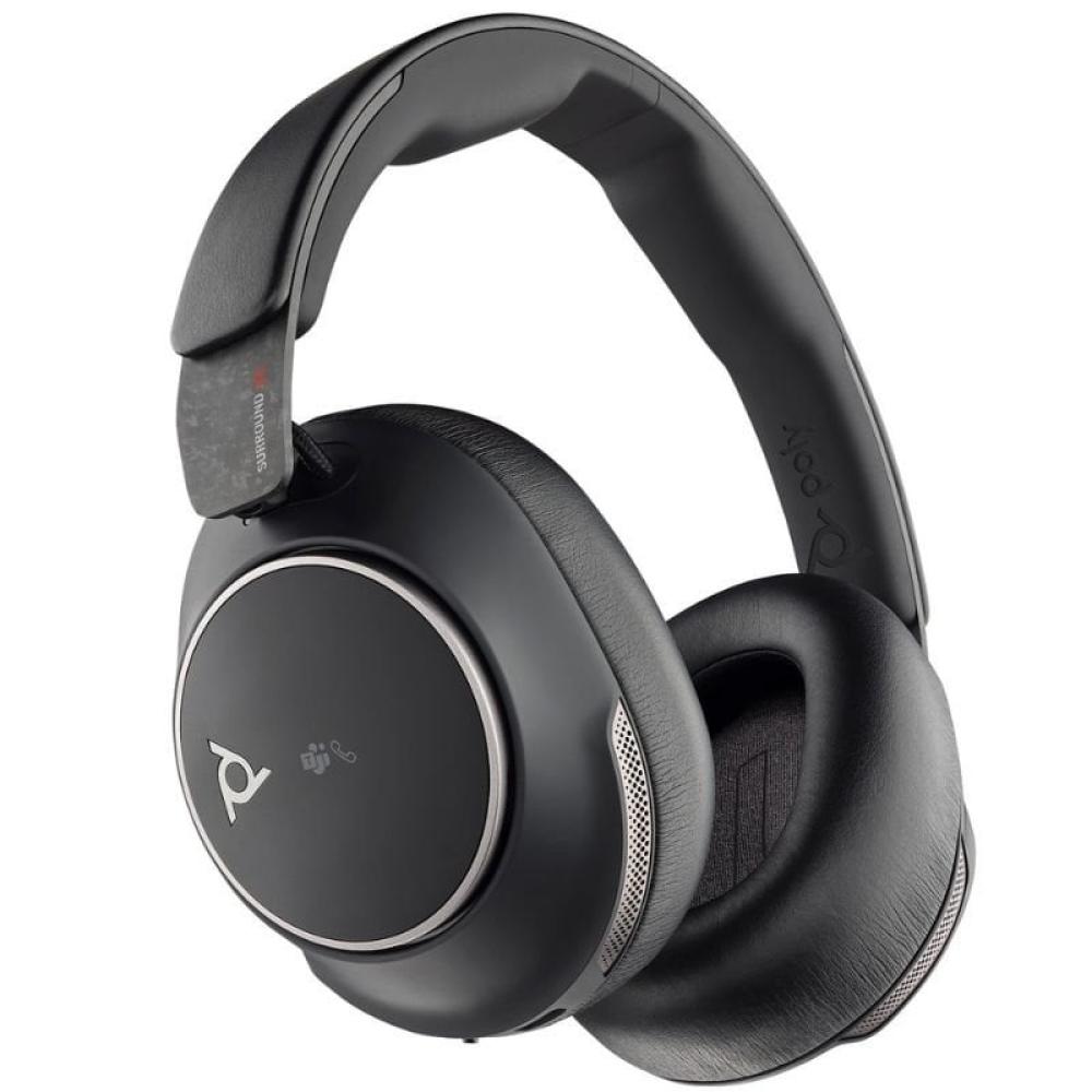 Auriculares Inalámbricos Poly Voyager Surround 80 UC USB Tipo-C + Adaptador USB-C/A/ con Micrófono/ Bluetooth/ Negros
