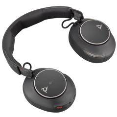 Auriculares Inalámbricos Poly Voyager Surround 80 UC USB Tipo-C + Adaptador USB-C/A/ con Micrófono/ Bluetooth/ Negros
