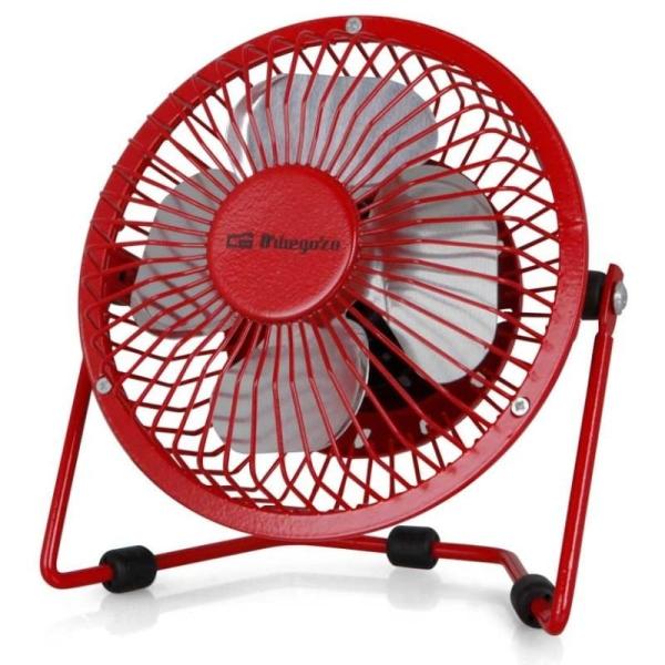 Mini Ventilador USB Orbegozo PW 1027/ Rojo