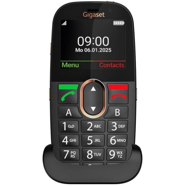 Teléfono Móvil Gigaset GL695 para Personas Mayores/ 4G/ Negro
