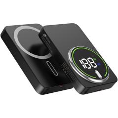 Powerbank 10000mAh Leotec LEPOWW20W10K/ 20W/ Wireless/ Negra/ Incluye Cable USB Tipo-C