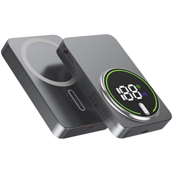 Powerbank 10000mAh Leotec LEPOWW20W10G/ 20W/ Wireless/ Gris/ Incluye Cable USB Tipo-C