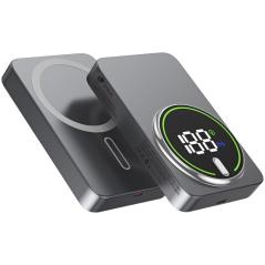 Powerbank 10000mAh Leotec LEPOWW20W10G/ 20W/ Wireless/ Gris/ Incluye Cable USB Tipo-C
