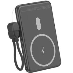 Powerbank 5000mAh Leotec LEPOWW20W5K/ 20W/ Wireless/ Negra/ Incluye Cable USB Tipo-C