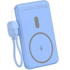 Powerbank 5000mAh Leotec LEPOWW20W5B/ 20W/ Wireless/ Azul/ Incluye Cable USB Tipo-C