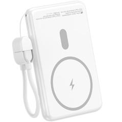 Powerbank 5000mAh Leotec LEPOWW20W5W/ 20W/ Wireless/ Blanca/ Incluye Cable USB Tipo-C