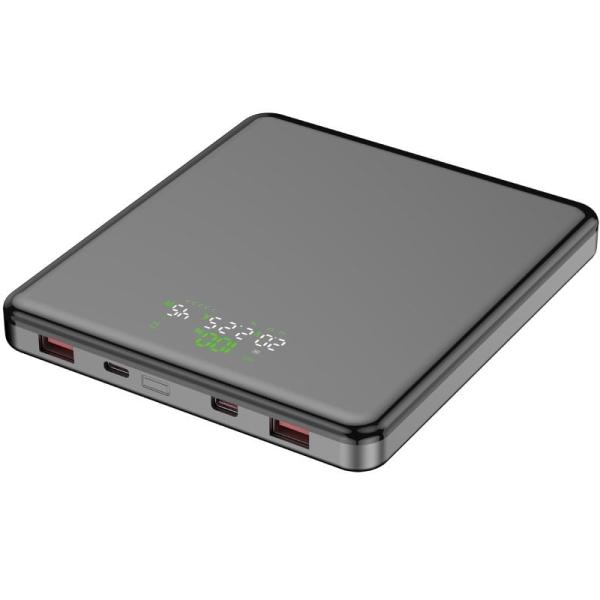 Powerbank 20000mAh Leotec LEPOW100W20G/ 100W/ Gris/ Incluye Cable USB Tipo-C
