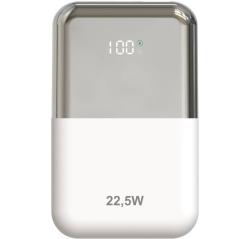 Powerbank 10000mAh Leotec LEPOW22W10WS/ 22.5W/ Blanco y Plata/ Incluye Cable USB Tipo-C