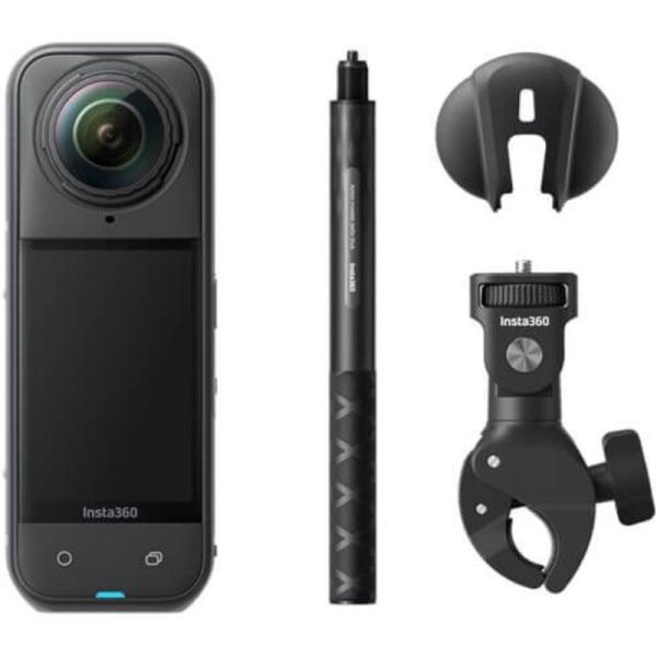 Cámara Digital Deportiva Insta360 X5 Vista múltiple motero Kit/ 8K/ Ángulo de visión 360º/ Negra