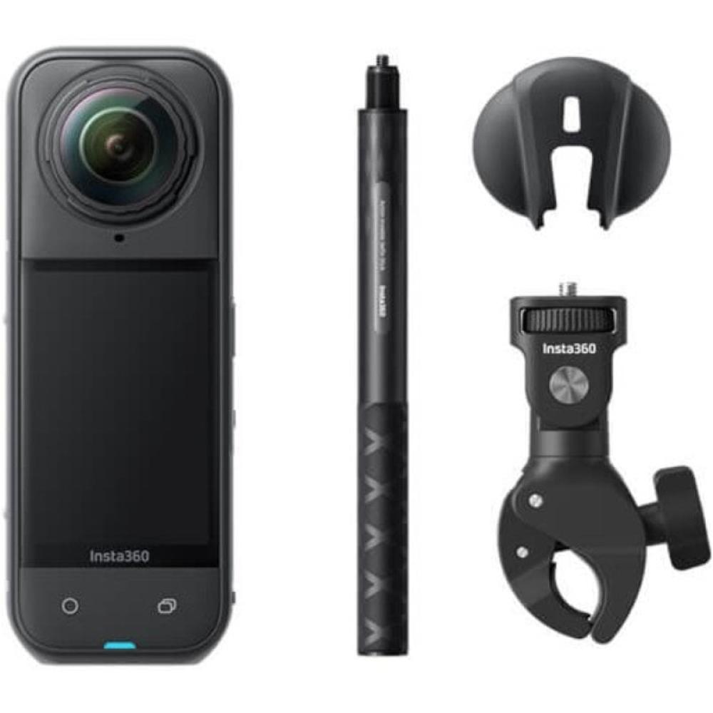 Cámara Digital Deportiva Insta360 X5 Vista múltiple motero Kit/ 8K/ Ángulo de visión 360º/ Negra