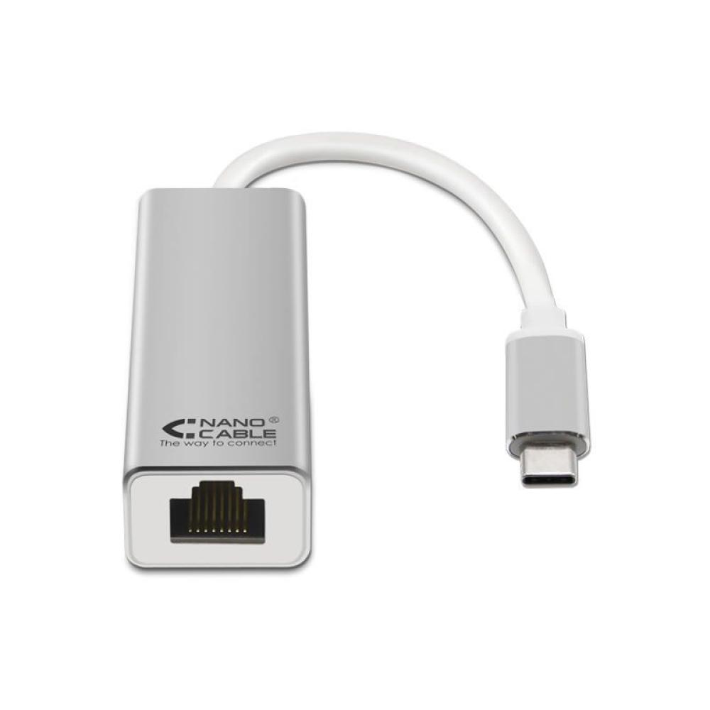 Adaptador USB Tipo-C - RJ45 Nanocable 10.03.0402/ 1000Mbps - Imagen 1