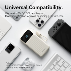 Powerbank 10000mAh Vention XGYB0-39-TY/ 22.5W/ Negro/ Incluye Cable USB Tipo-C