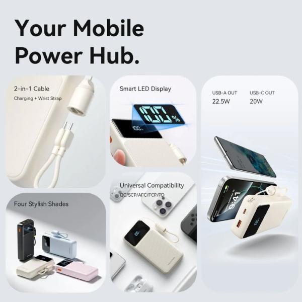 Powerbank 20000mAh Vention XGYP0-40-TY/ 22.5W/ Rosa/ Incluye Cable USB Tipo-C
