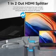 Switch Conmutador 8K HDMI 2.1 Bidireccional Vention AKPB0 HDMI Hembra/USB-C Hembra - 2x HDMI Hembra