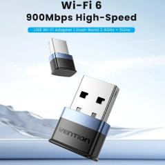 Adaptador USB - WiFi Vention KDEB0/ 900Mbps