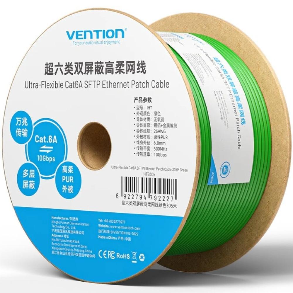 Bobina de Cable RJ45 UTP Vention IHTG305 Cat.6A/ 305m/ Verde
