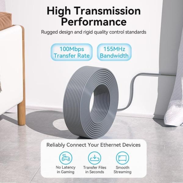 Bobina de Cable RJ45 UTP Vention IJCH305 Outdoor Patch Cat.5e/ 305m/ Gris