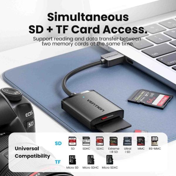 Lector de Tarjetas Externo Vention CLPBB/ USB 3.0