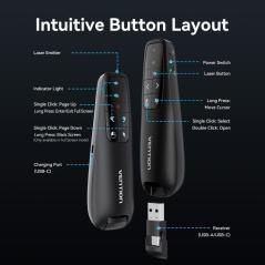 Presentador Inalámbrico Vention KQPB0-GL/ 2.4GHz/ Negro