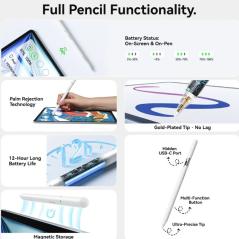 Lápiz Óptico Vention KQNW0/ para iPad/ Blanco