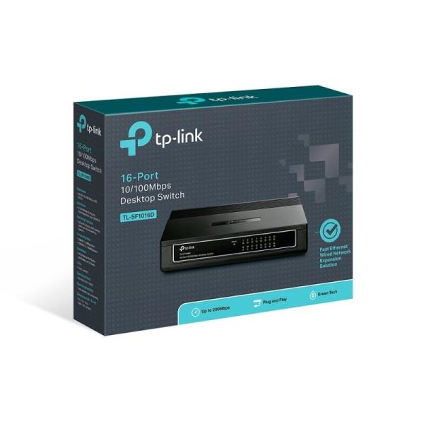 Switch TP-Link TL-SF1016D 16 Puertos/ RJ-45 10/100
