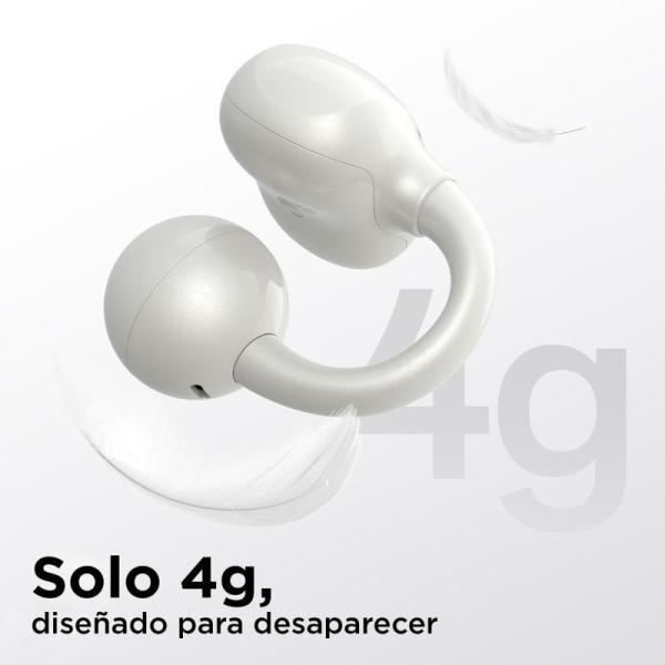Auriculares Deportivos de Conducción Aérea OpenRock E OPACE02 con estuche de carga/ Autonomía 7h/ Blancos